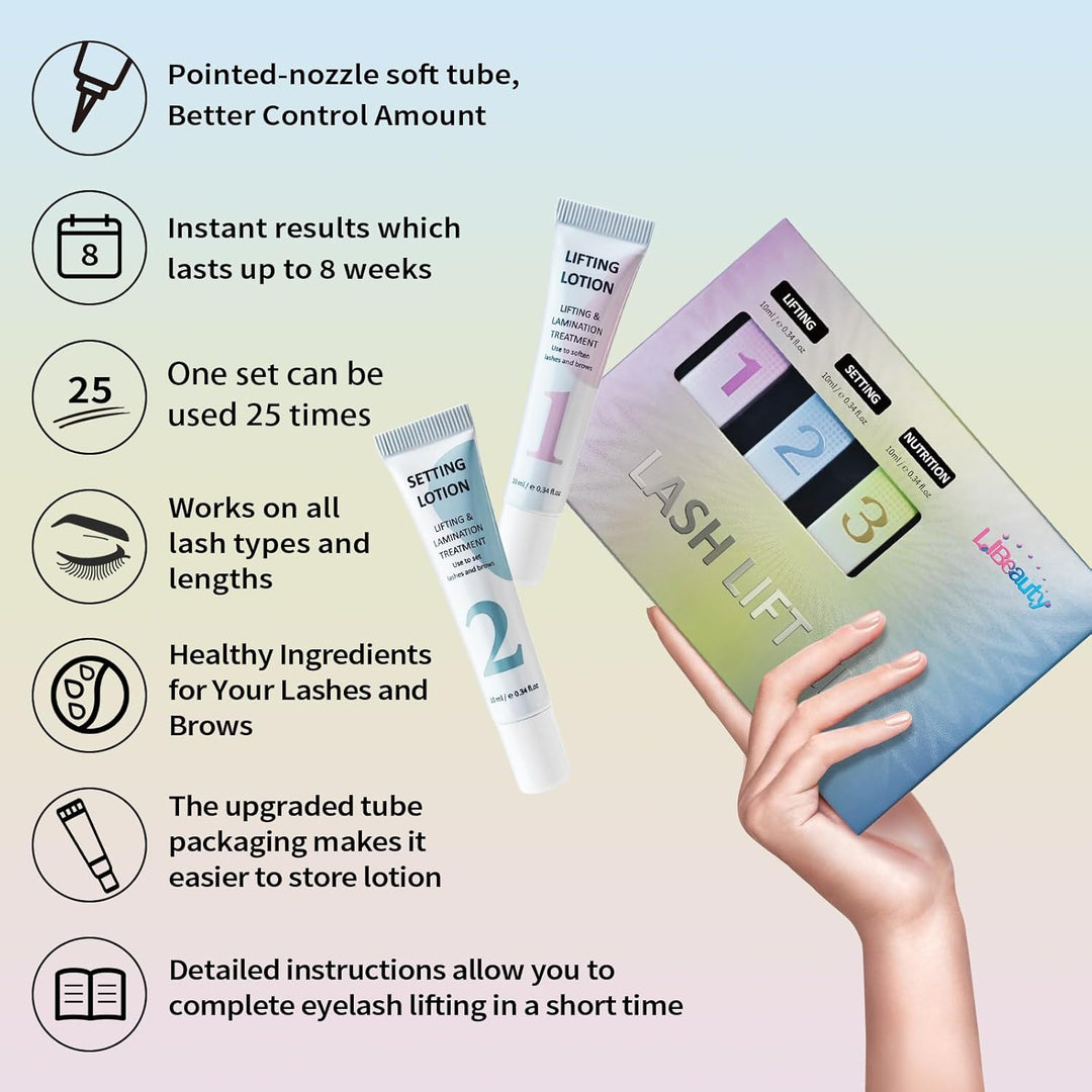 Libeauty Lash Lifting Set & Wimpernlifting Set – Augenbrauen Lifting & Wimpernlifting – Tubendesign