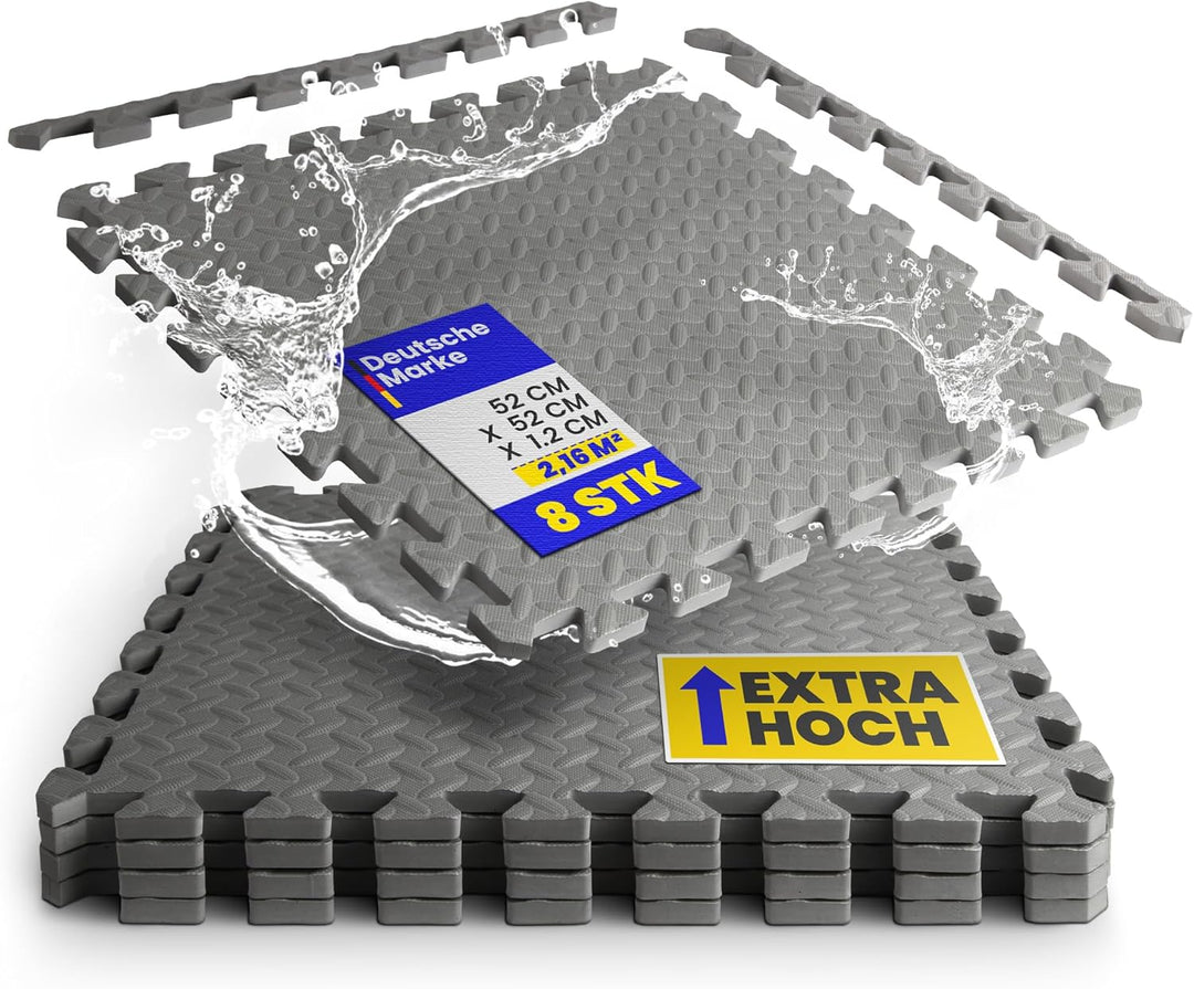 Bestlivings Pool-Bodenschutzmatte, Unterlegmatte zum Schutz ihres Pools, 8 Stück (52x52x1,2 cm) - 2,