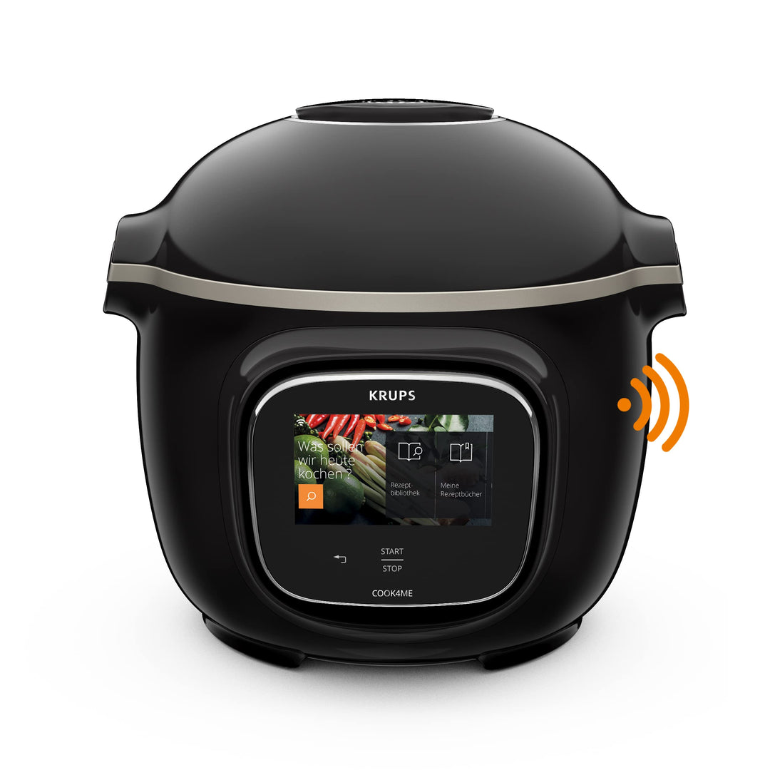 Krups CZ9128 Cook4Me Touch Multikocher | Schnellkochtopf | spülmaschinenfester 6-L-Behälter für bis