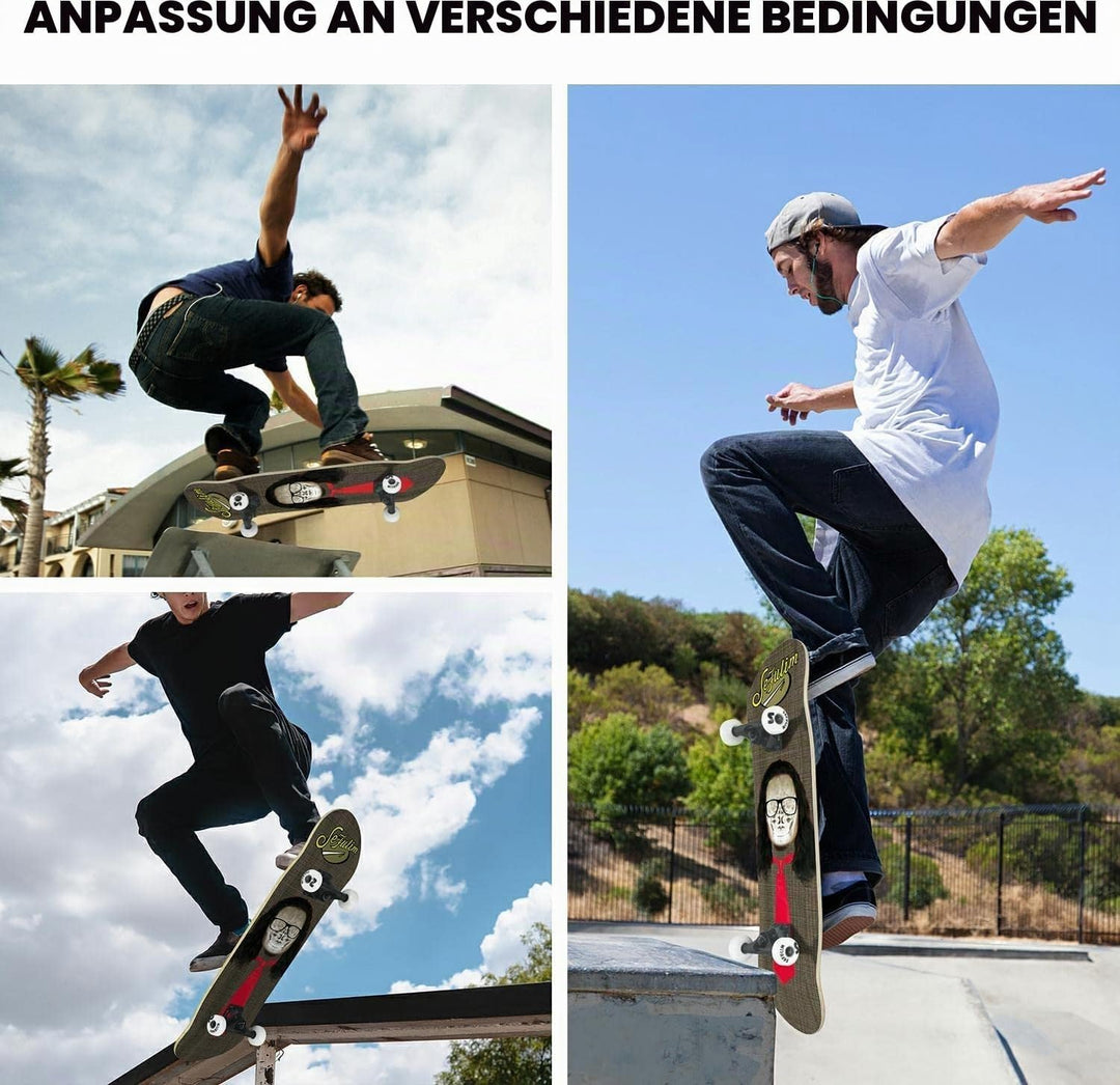 Sefulim Skateboard Adult Komplettboard 31 x 8 Zoll£¬ mit ABEC-7 Kugellager 7 Layer Ahorn f¨¹r Anf?ng
