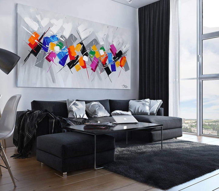 Monica Mirafiori I 100% HANDGEMALT I Gemälde Moments 100x50cm | Gemälde Handgemalt | Acrylgemälde |