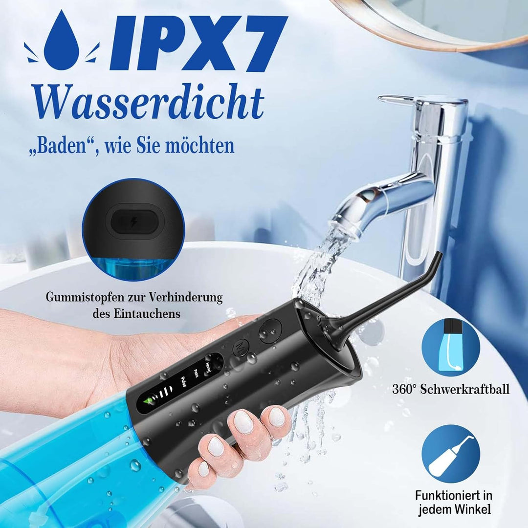 SURFOU Munddusche Kabellos Water Flosser, Elektrische Zahnseide Oral Irrigator for Teeth Zahndusche