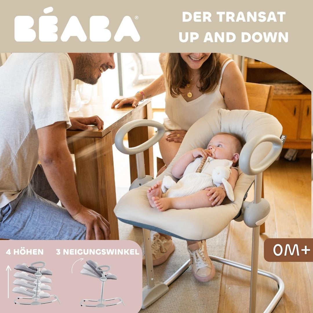BÉABA Up & Down IV Babywippe – Höhenverstellbar, Unisex für Babys und Kleinkinder, 3 Neigungspositio