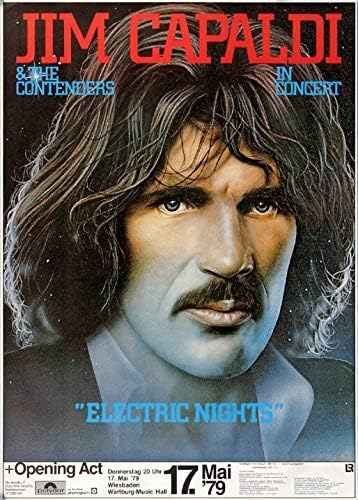 Jim Capaldi - Electric Nights, Wiesbaden 1979 » Konzertplakat/Premium Poster | Live Konzert Veransta