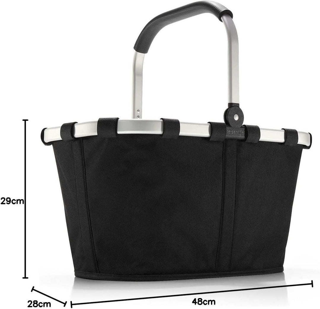 reisenthel carrybag black - Stabiler Einkaufskorb mit viel Stauraum und praktischer Innentasche – El