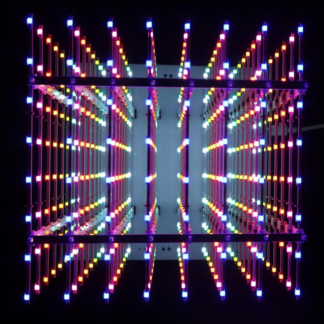 iCubeSmart 3D8P-MULTI, 3D-LED-Würfel-Set, Elektronische Kits, LED Cube Bausatz DIY Kit LED Licht Cub