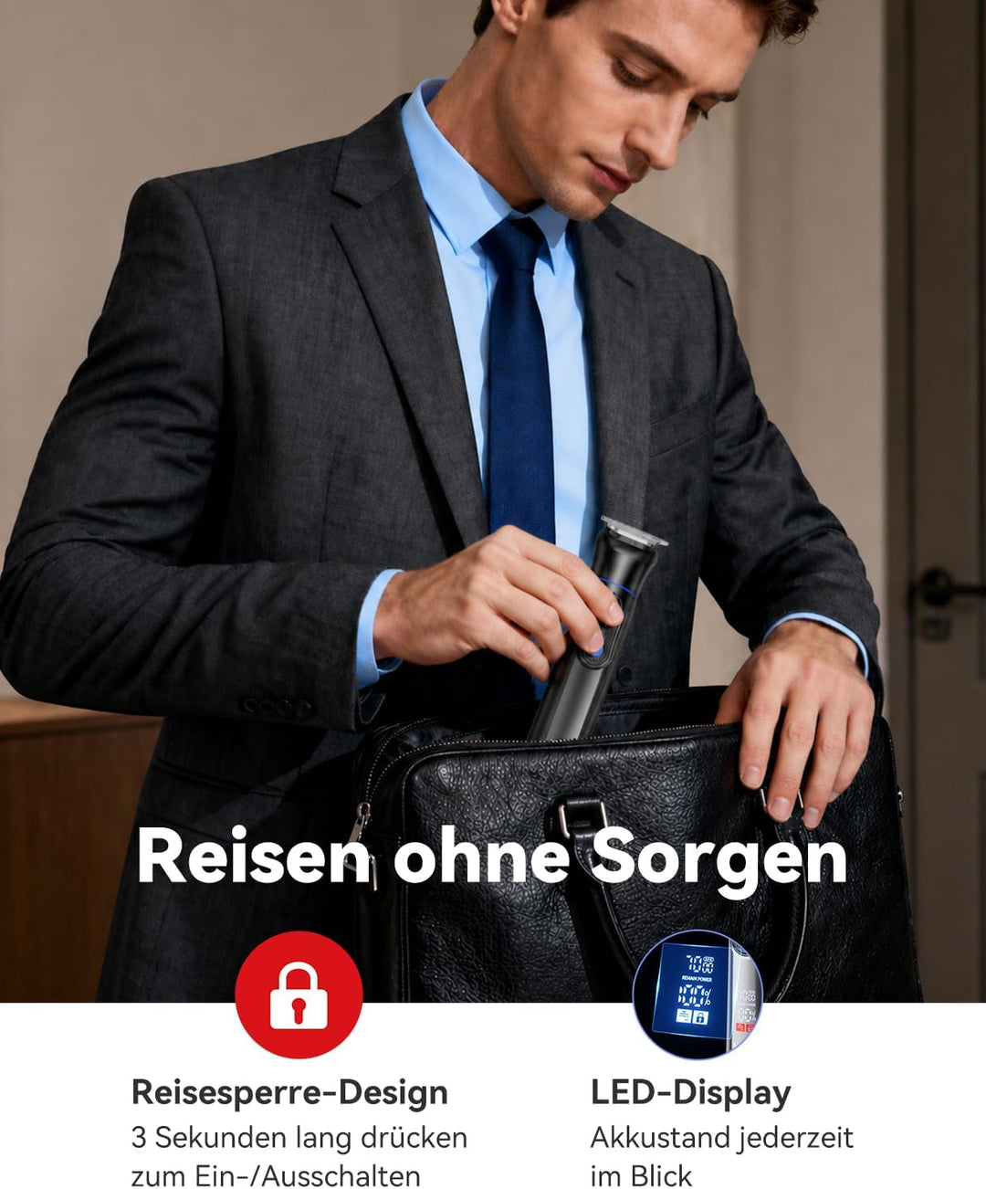 kensen Barttrimmer Herren,18 In 1 Bartschneider Set Wasserdicht Beard Trimmer Usb-C Bart Rasierer El
