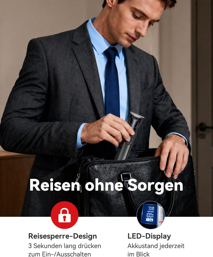 kensen Barttrimmer Herren,18 In 1 Bartschneider Set Wasserdicht Beard Trimmer Usb-C Bart Rasierer El