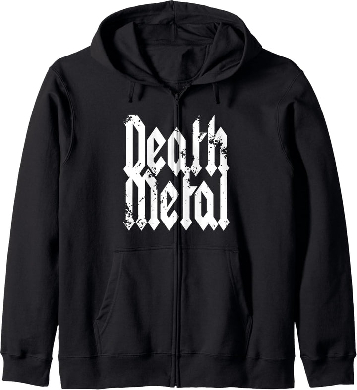 Death Metal Music Schriftzug Metalhead Festival Death Metal Kapuzenjacke