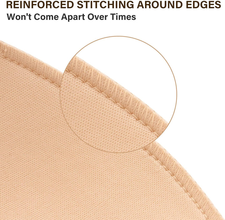 BH-Pads Einlagen 3 Paar - Nimiah Genähte Kanten BH-Einsätze A/B, C/D, D/E Cups | BH-Ersatzpad Beige