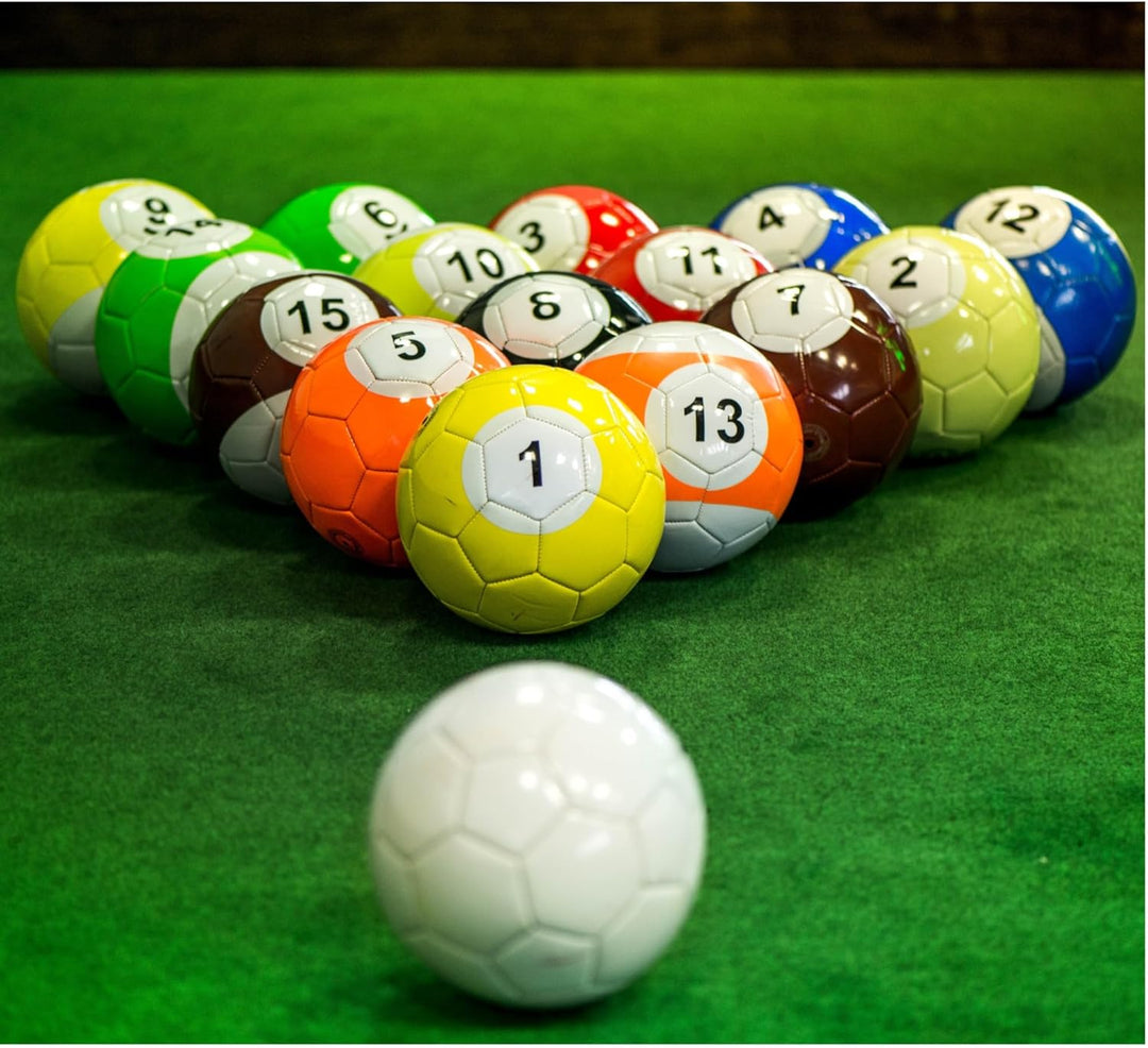 Fussball Billard: 16 stück Snook fussball Billard Grösse 3 (18,2 cm) | Premium PU-Leder | Offizielle