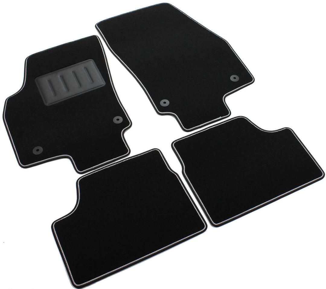 Das Teppich Auto, sprint03404, FuÃŸmatten Teppiche Schwarz rutschfest, verstÃ¤rkter Rand, zweifarbig