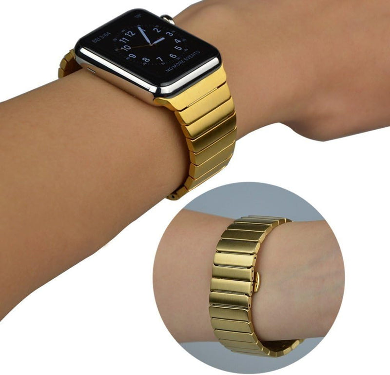 CoverKingz Edelstahl Band kompatibel mit Apple Watch Armband 42mm/44mm/45mm/49mm - Ersatzarmband Met