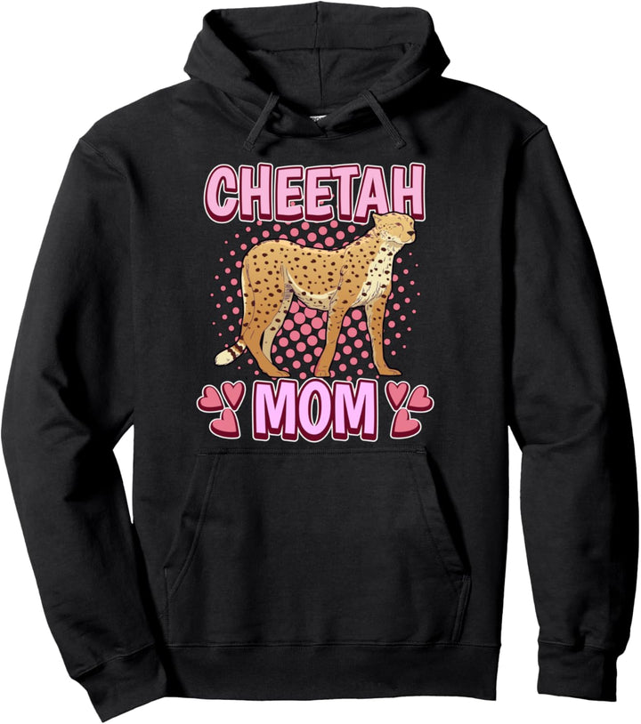 Damen Cheetah Mom Mama Muttertag Gepard Pullover Hoodie