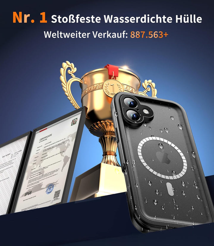 Cozycase TOP Militärschutz Magnetische Hülle für iPhone 16 Plus für MagSafe wasserdichte 360 Grad Pa