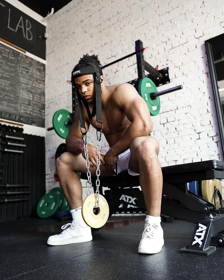 Breaking Limits Nackentrainer - Nacken-Harness mit Klettverschluss, Kopf- und Kinnriemen, Neck Train
