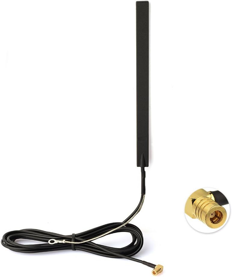 Eightwood DAB+ Antenne SMB Adapter Auto Radio Antenne Patch Aerial Glas Mount mit SMB Stecker 3m 9.8