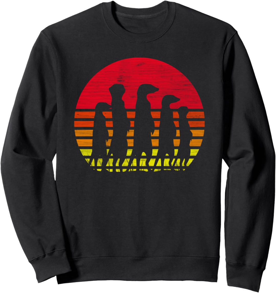 Retro Erdmännchen Silhouette Sweatshirt