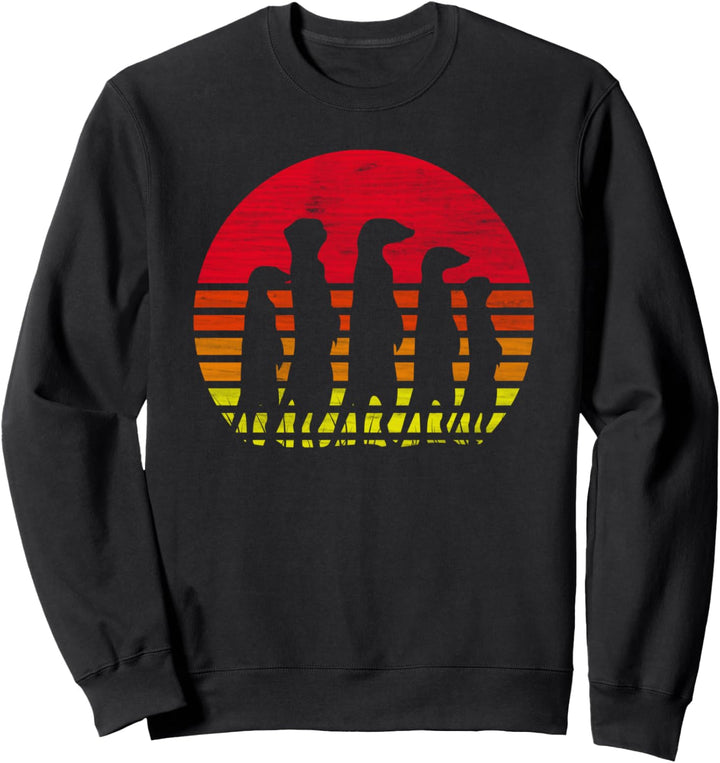 Retro Erdmännchen Silhouette Sweatshirt