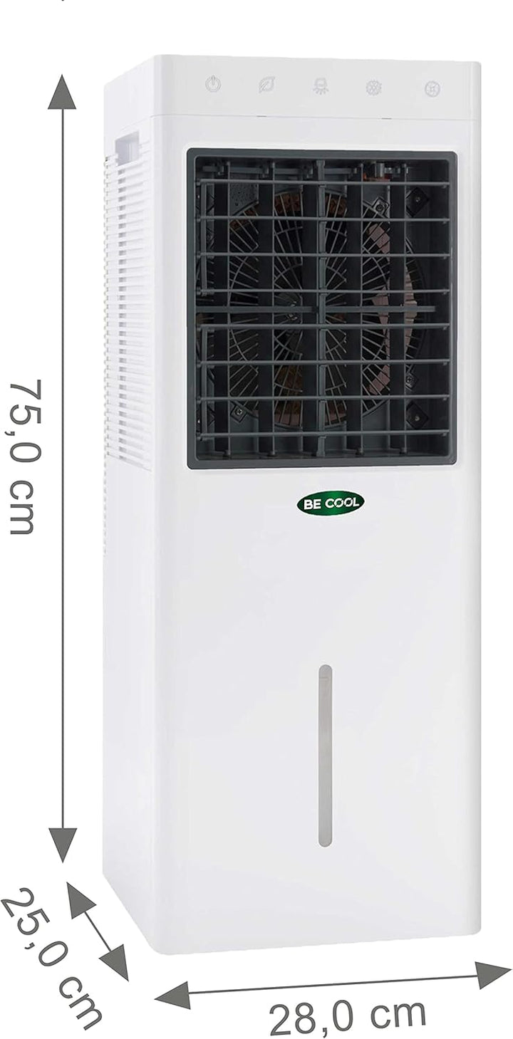 BE COOL Luftkühler, 4 in 1 Verdunstungskühler, Luftbefeuchter, Ventilator, Insektenvertreiber, Schwe