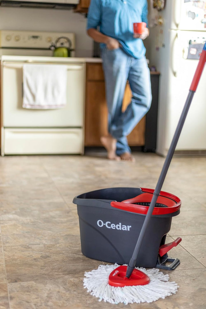 O-Cedar Mop und Eimer Frustfreie Verpackung Microfiber Floor Cleaning System Spin Mop and Bucket wit