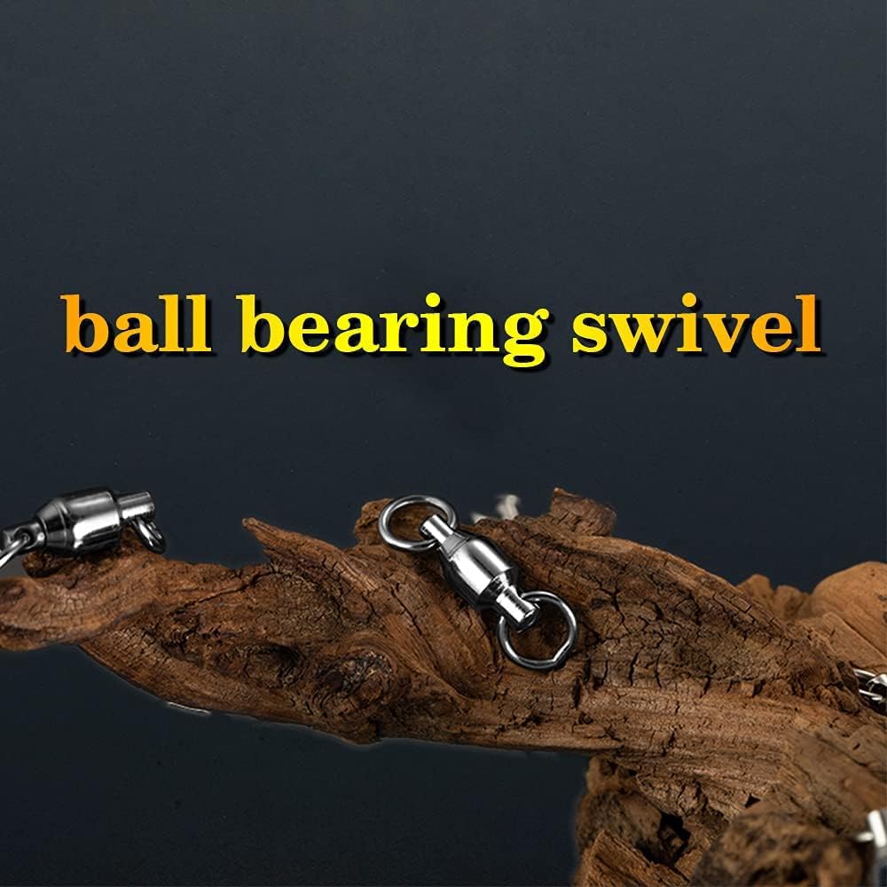 Ball Bearing Wirbel Geschweisst Ringe, Wallerwirbel Meereswirbel Salzwasserfest Spaltring Angelausrü