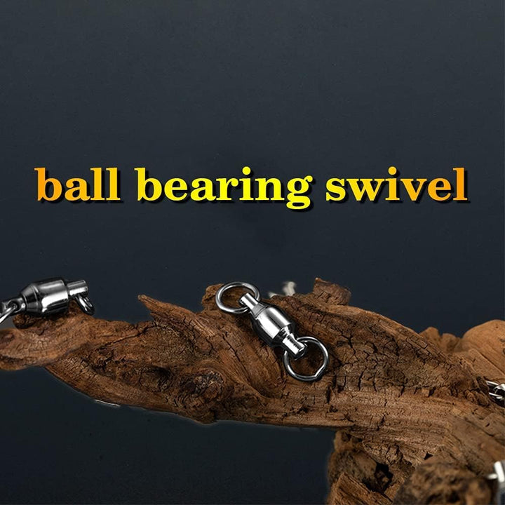 Ball Bearing Wirbel Geschweisst Ringe, Wallerwirbel Meereswirbel Salzwasserfest Spaltring Angelausrü