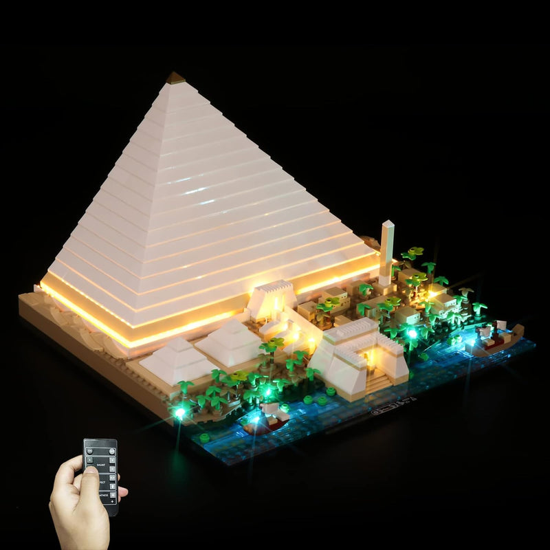 cooldac Licht-Kit Kompatibel mit Lego 21058 Architecture Cheops-Pyramide Bausatz, Led Beleuchtungs S