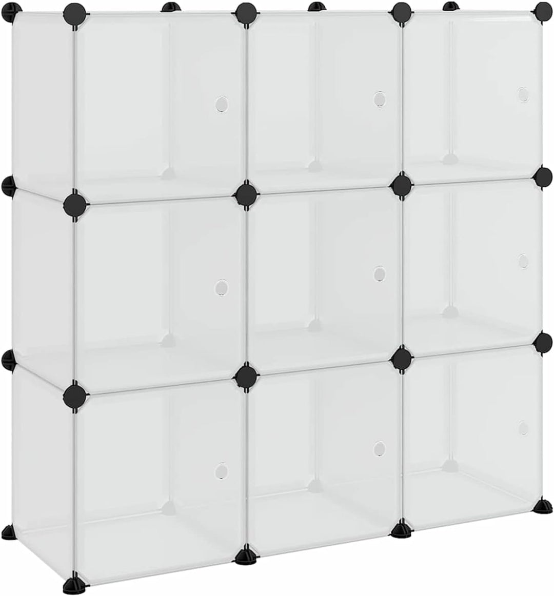 Tidyard Regalsystem mit 9 Würfeln und Türen Würfelregal Bücherregal Schuhregal Standregal Schuhschra