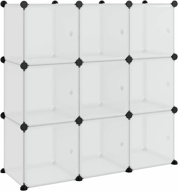 Tidyard Regalsystem mit 9 Würfeln und Türen Würfelregal Bücherregal Schuhregal Standregal Schuhschra