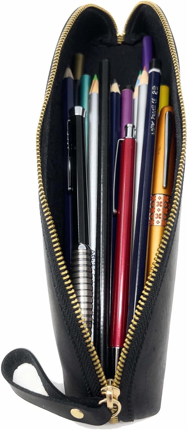 Su.B Federmäppchen - Federtasche - Etui aus Leder - Hergestellt aus Hochwertigem Leder - Passend für