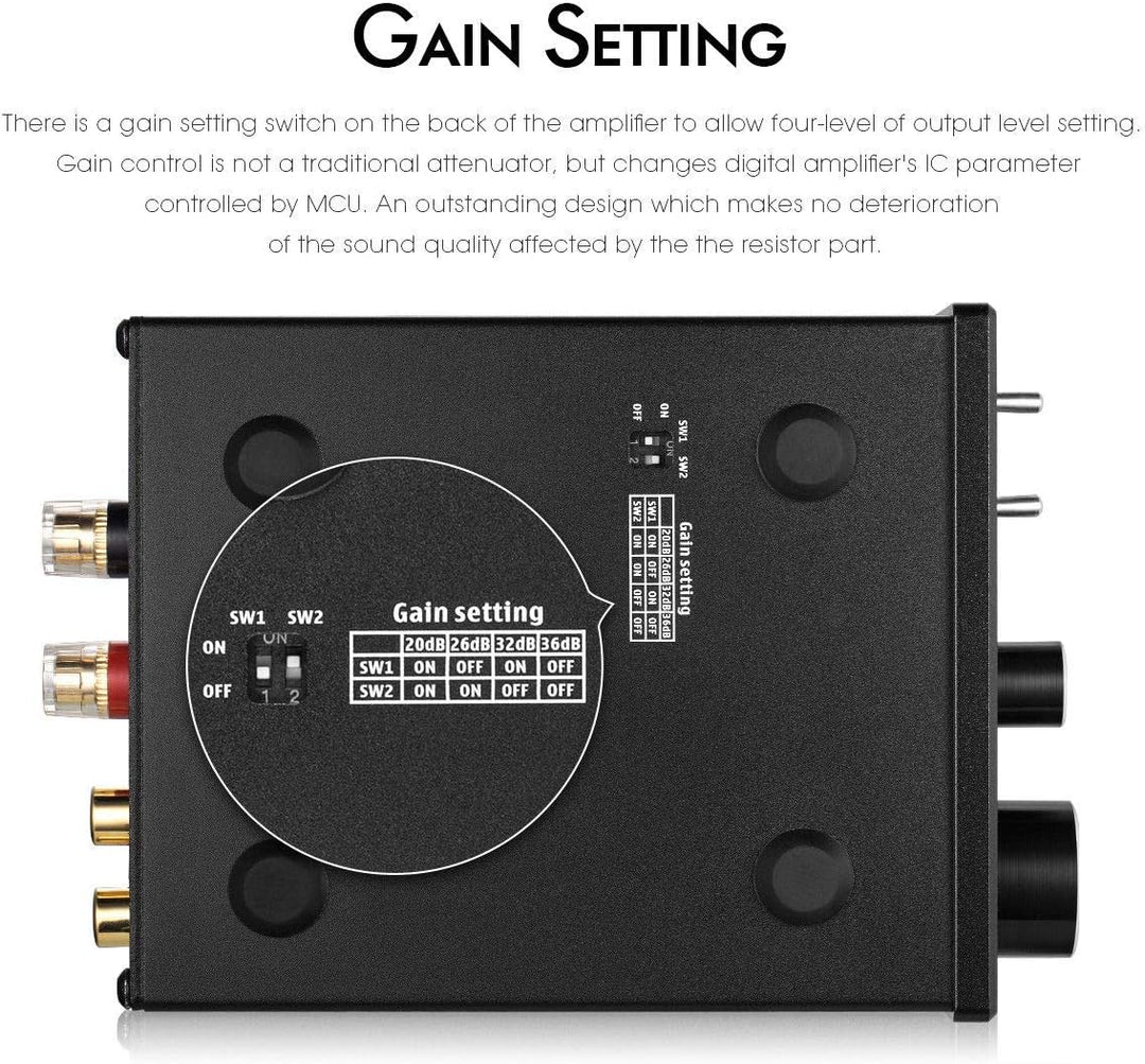 Nobsound G2 Subwoofer-Verstärker, 100 watt Home Sub Bass Power Amplifier, Full Frequency Mono Channe