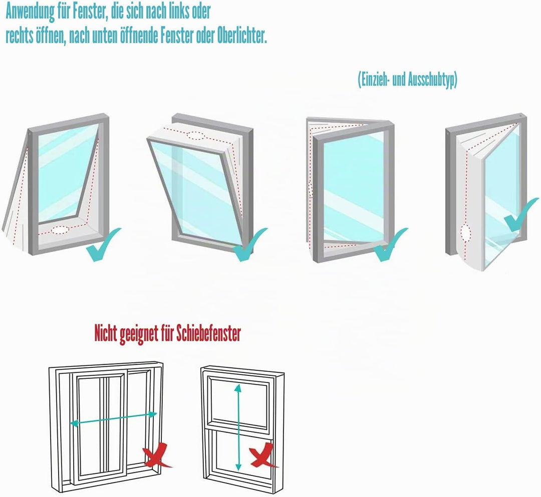 Fensterabdichtung für mobile Klimageräte, Wäschetrockner, Ablufttrockner, Fenster Klimaanlage Abdich