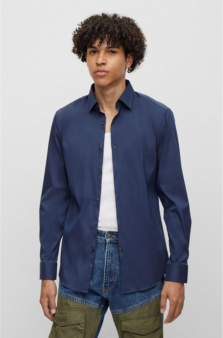 HUGO Herren Kenno Shirt 42 Navy413, 42 Navy413
