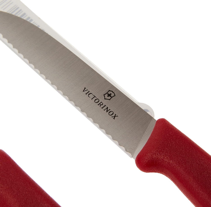 Victorinox Küchen-/Gemüsemesser-Set, 3-tlg., mit Kunststoff Griff, 2 x Wellenschliff, 1 x Gerader Sc