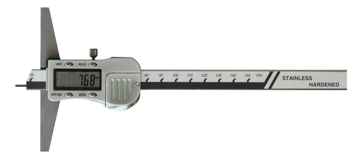 CNC QUALITÄT Digital-Tiefen-Messschieber 150 mm mit Stiftspitze DIN 862
