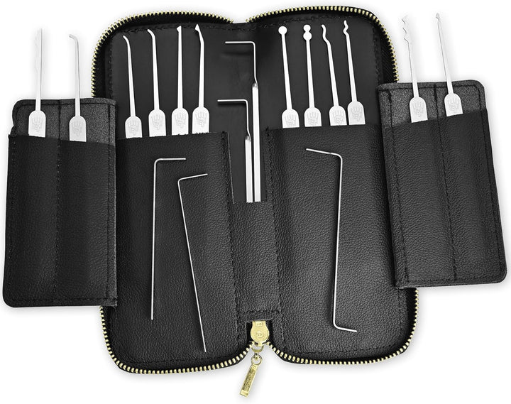 MULTIPICK ELITE 17 Profi Dietrich Set - [17 Teile inkl. Lederetui] Made in Germany - Lockpick Tool,
