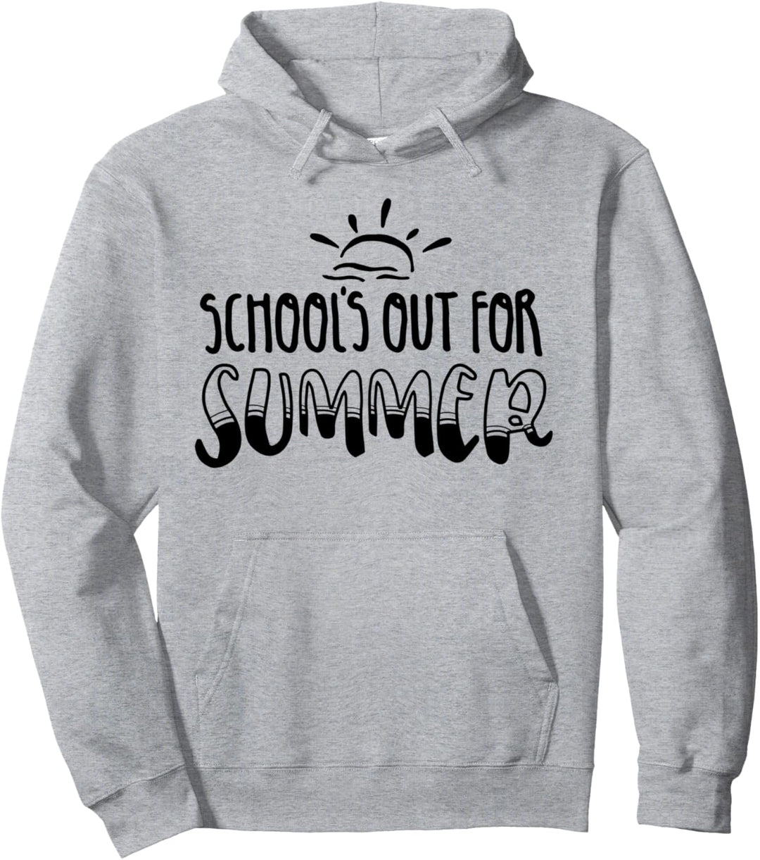 Retro letzter Tag der Schulschulen für Sommerlehrer Pullover Hoodie