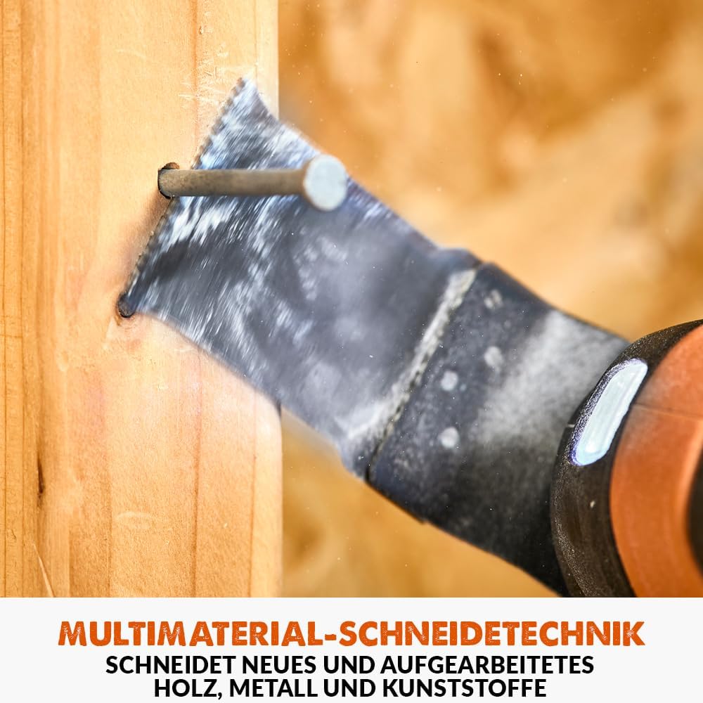 Evolution Power Tools R18MLT-Li Akku-Multifunktionswerkzeug 18 V, ein multifunktionales Werkzeug zum