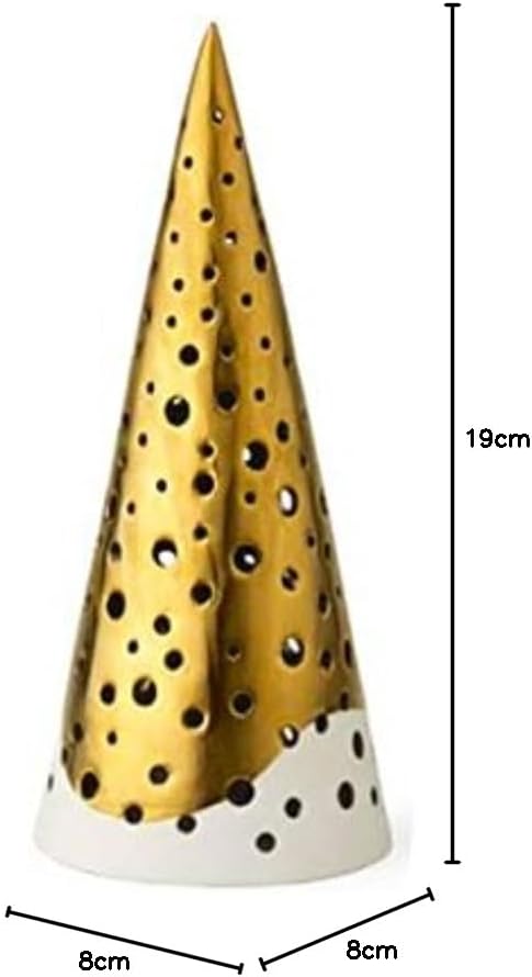 Kähler Teelichthalter hoch H19 cm Nobili Knochenporzellan Satingold, blau H19 cm Gold, H19 cm Gold