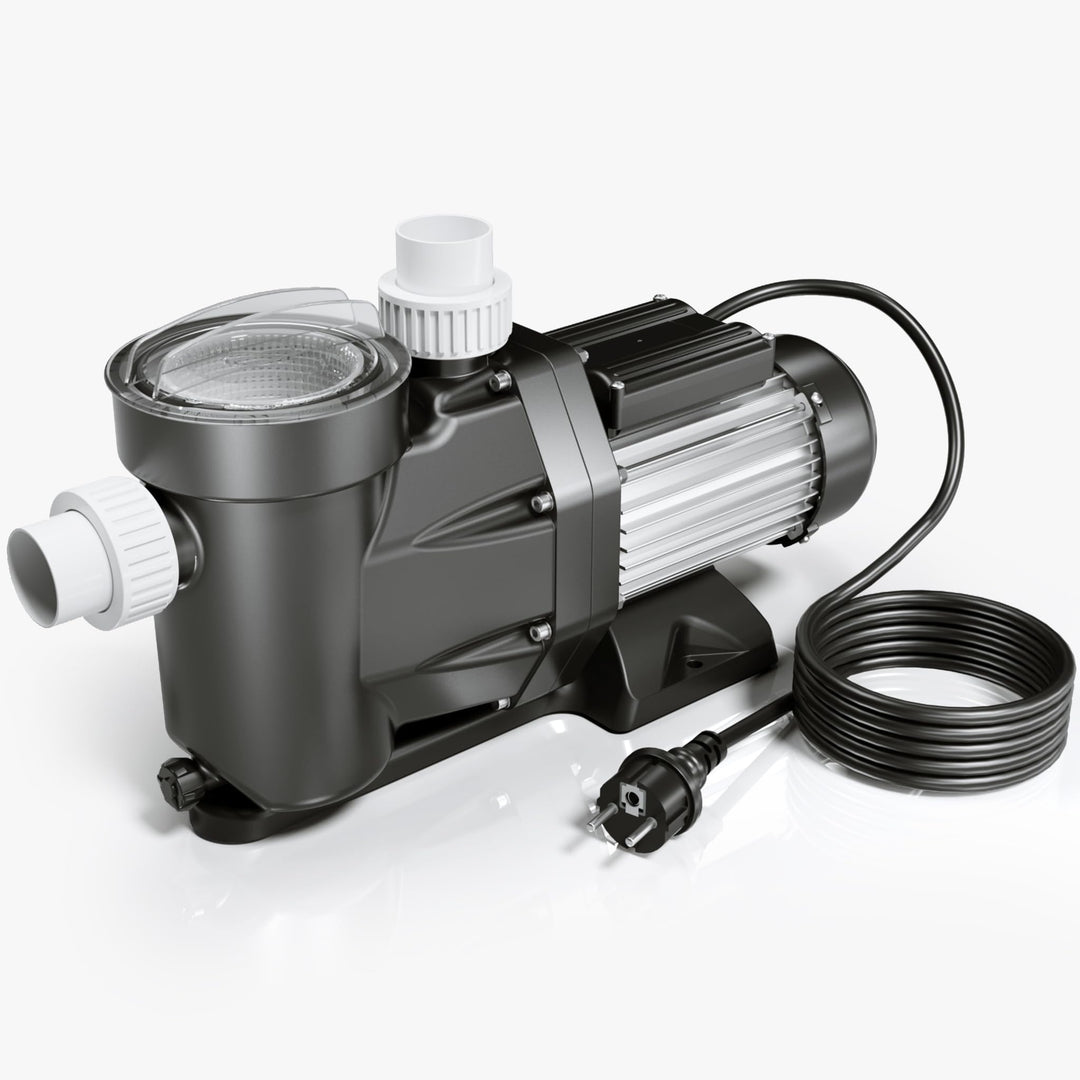 WilTec Poolpumpe 19200 l/h 750 W Schwimmbadpumpe Filterpumpe