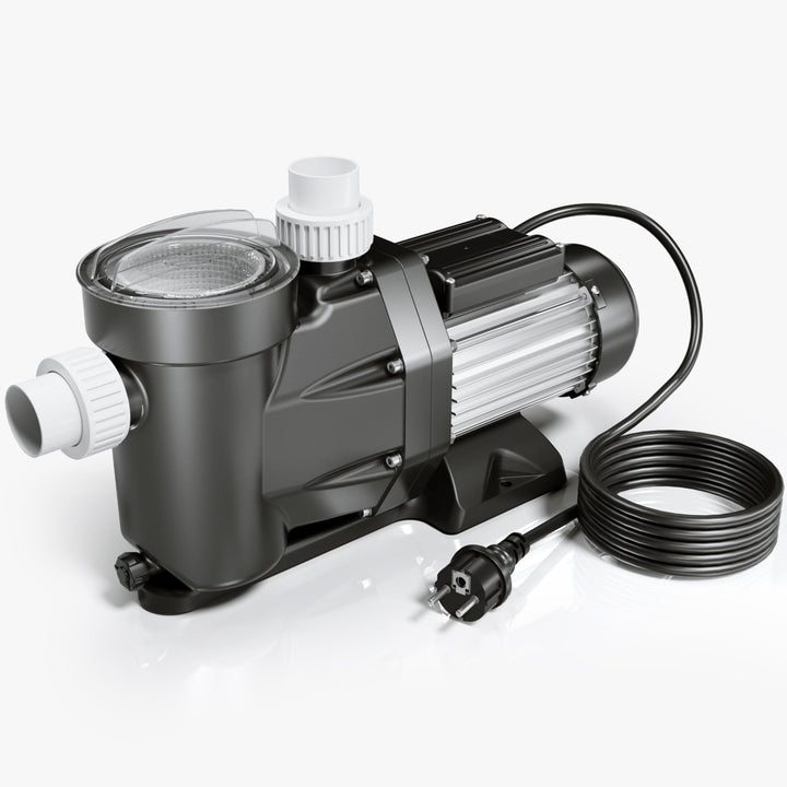 WilTec Poolpumpe 19200 l/h 750 W Schwimmbadpumpe Filterpumpe