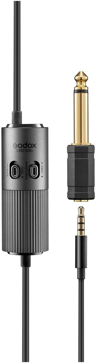 Godox LMS-60G Omnidirektionales Lavalier-Mikrofon mit einstellbarer Verstärkung