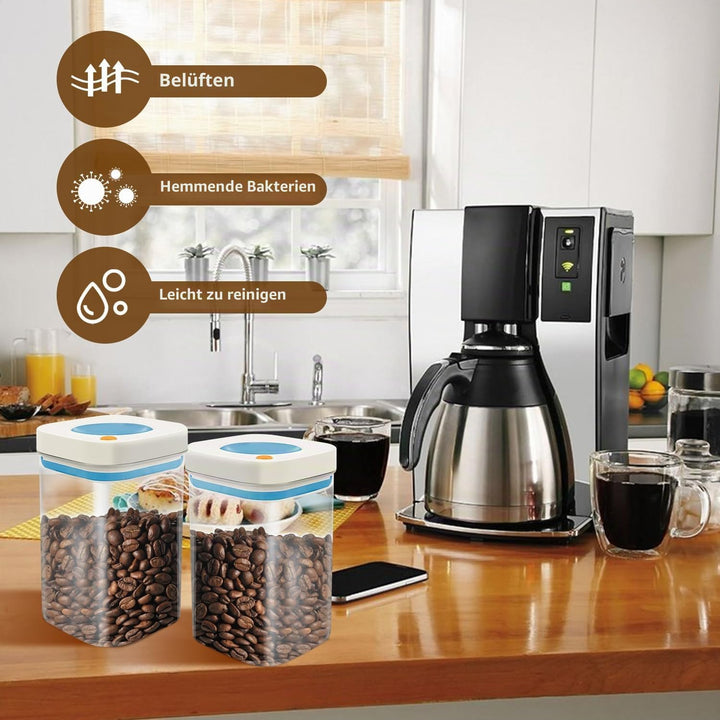 Coffee Canister Kaffeedosen Luftdicht Kaffeebohnen Aufbewahrung Vakuumdose Kaffee für Kaffeepulver,