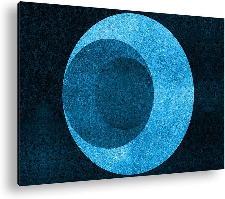 deyoli ausgefallene Kugel mit einem Loch Format 80x60 Effekt: Monocrome Blau als Leinwandbild, Motiv