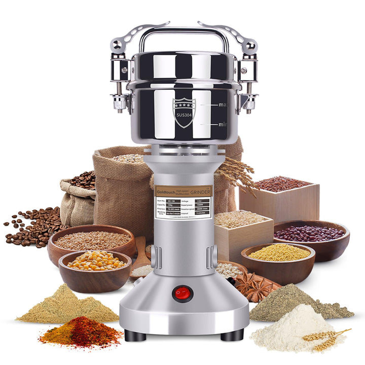 Goldtouch GetreidemüHle Elektrische 150g 1500W Electric Grain Mill 28000U/min 304 Edelstahl Kommerzi