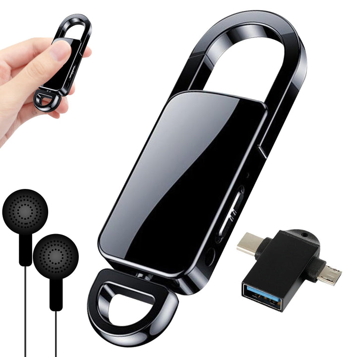 128GB Diktiergerät Mini, Voice Activated Recorder mit Dreifacher Rauschunterdrückung, 1500H Audio Sp