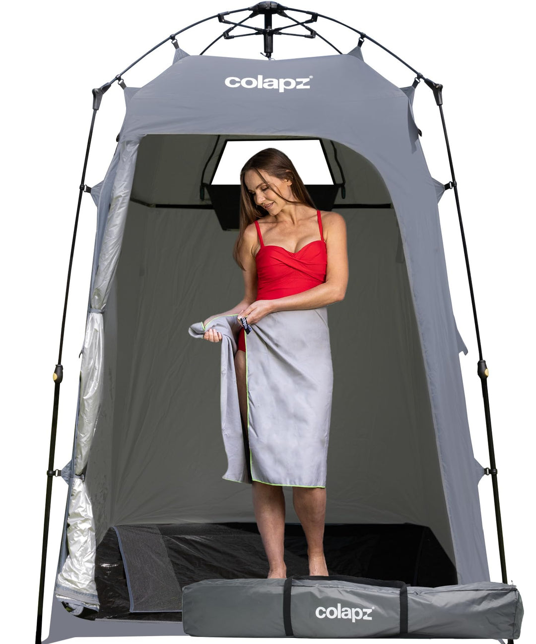 Camping Duschzelt & Toilettenzelt Pop-Up 2,1 m – Tragbare Umkleidekabine Outdoor wasserdicht – Sicht
