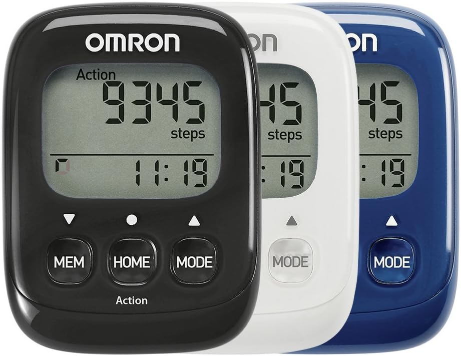 OMRON Schrittzähler Walking Style IV mit präzisem 3D Sensor zur Messung von Schritten, Entfernung, n