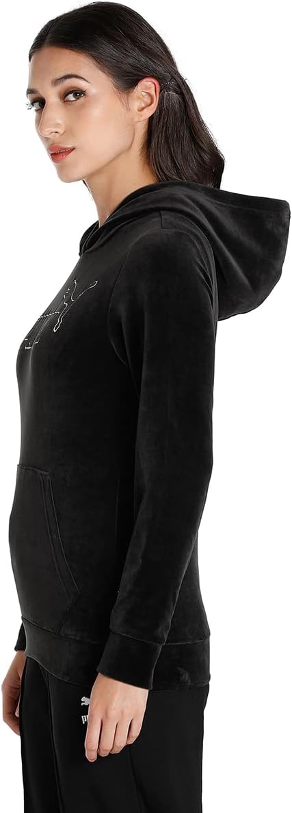 PUMA ESS Velour Hoodie XS Puma Schwarz, XS Puma Schwarz
